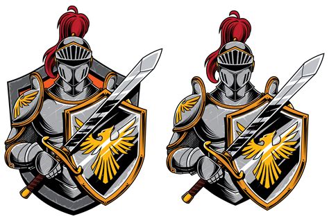 Knights Mascot Design 14848326 Vector Art at Vecteezy