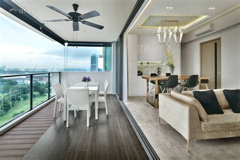 Contemporary Modern Balcony Dining Room apartment design ideas & photos ...