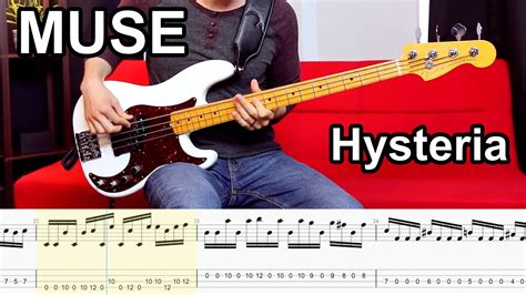 Muse - Hysteria // BASS COVER + Play-Along Tabs - YouTube