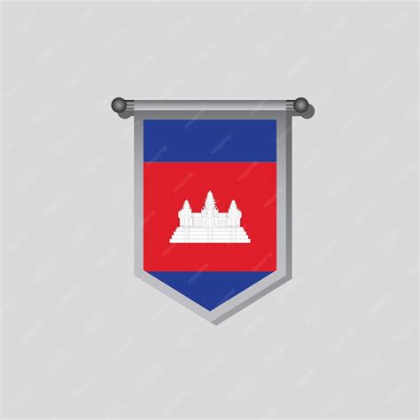 Premium Vector | Illustration of cambodia flag template