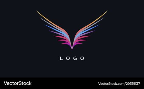 Abstract logo design element colour lines forming Vector Image