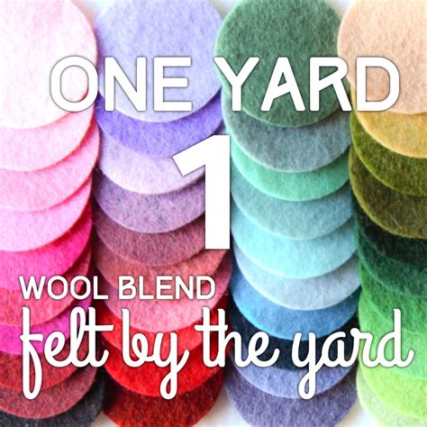 Felt by the Yard One 1 Yard of Wool Blend Felt 36 X 36 DIY - Etsy