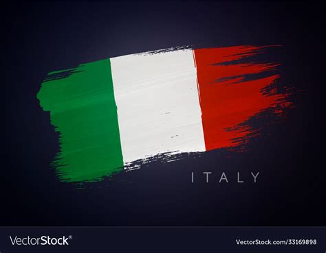 Grunge flag italy italian brush design Royalty Free Vector