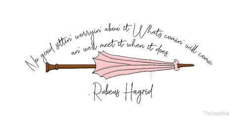 "Rubeus Hagrid Wand Quote" by Thrilmathie | Redbubble | Harry potter ...