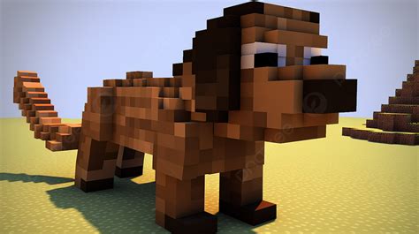 Minecraft Dog Drawing