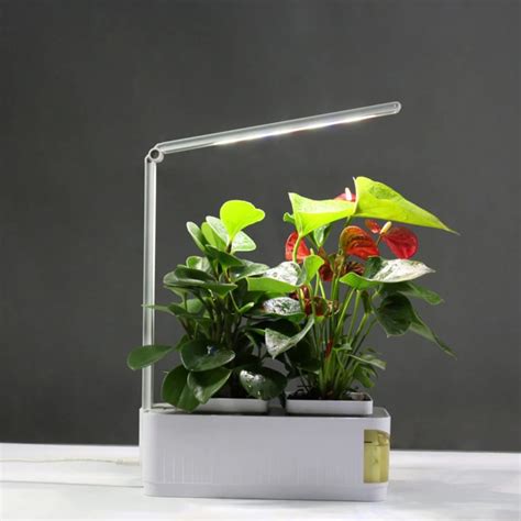 Smart flower pot Herb Garden Kit LED Grow Light Hydroponic Growing Multifunction Desk Lamp ...