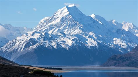 New Zealand, Mount Cook, Aoraki National Park, blue sky Wallpaper | 2560x1440 QHD resolution ...