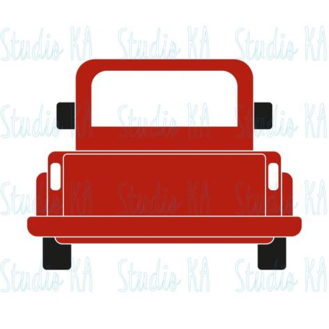 Red Truck Svg, Retro Truck Svg File - Etsy