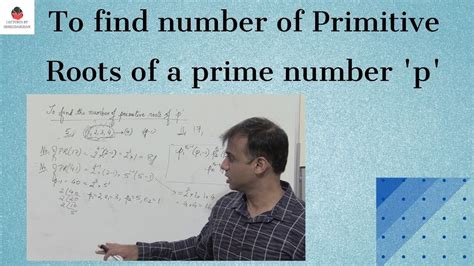 To find number of Primitive Roots of a prime number | Cryptography - YouTube