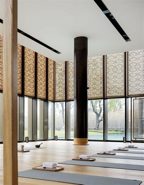 great example of rhythm in interior design | yoga studio | natural light | big windows | Yoga ...