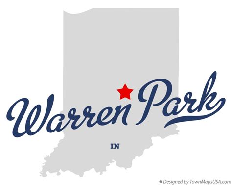 Map of Warren Park, IN, Indiana