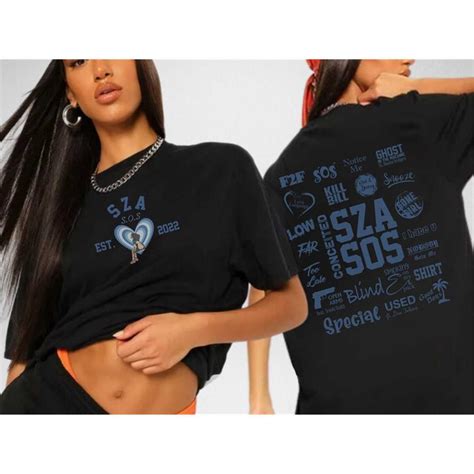 SZA SOS Shirt | SZA Album Front Back Shirt | sza Merch | S.O - Inspire Uplift