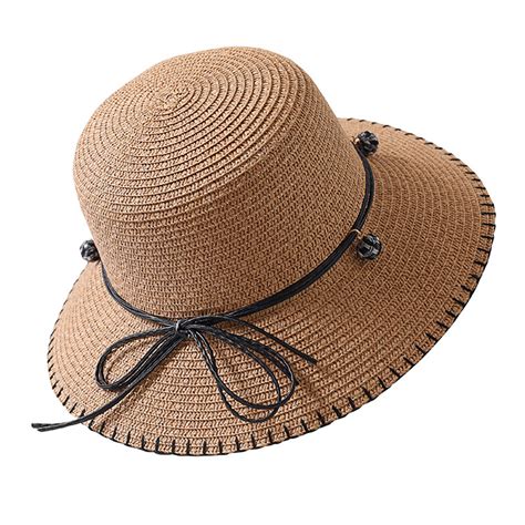 Summer Straw Hat Sunscreen Hat Holiday Beach Hat With Bowknot ...