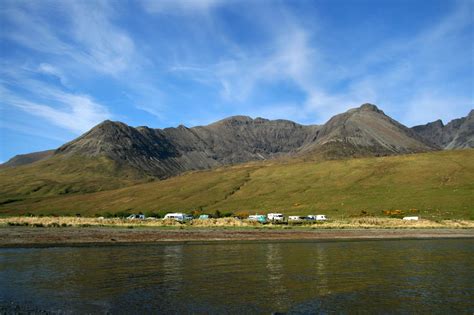 Glenbrittle Campsite, Dunvegan, Isle of Skye, Scotland. Outdoors. Camping. Campsite. Holiday ...