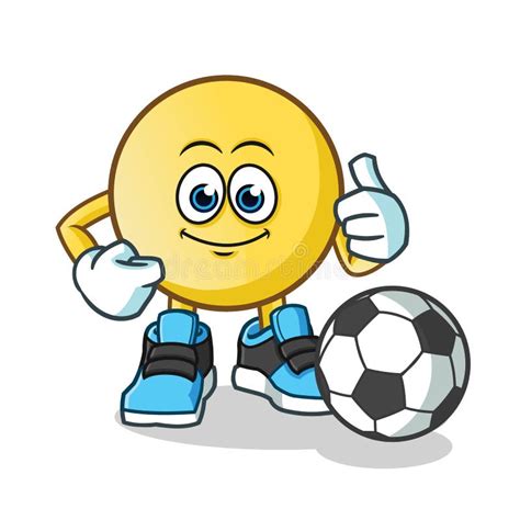 Emoticon - Playing Football / Soccer Stock Illustration - Illustration ...