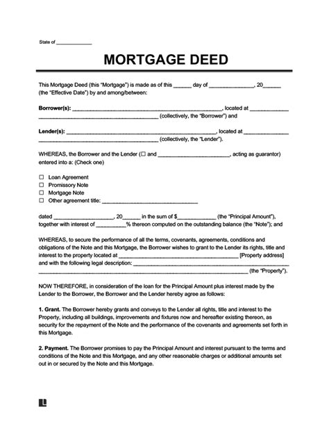 Mortgage Deed Registration - Proplegal