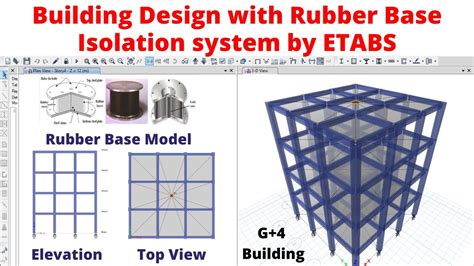 Building design with rubber base Isolation system by ETABS Software | Civil engineering | online ...