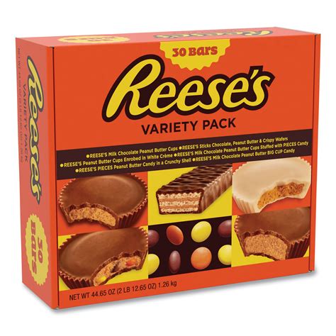 Reese's Variety Pack Assortment, 44.65 oz Box, 30 Bars/Box ...