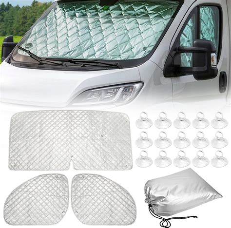 3PCS Sunshade Wrap Cover Kit, Window Front Screen Cover, Window Cover Blind Kit Internal Thermal ...