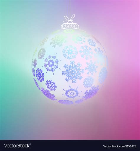 Christmas ball made from snowflakes eps8 Vector Image