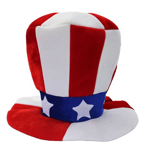 Red, White and Blue Plush Top Hat | FlagandBanner.com