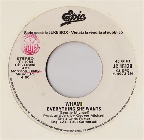 Wham! - Everything She Wants (1985, Vinyl) | Discogs