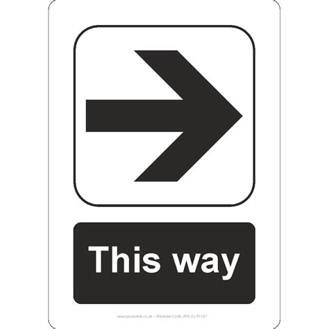 This Way Sign Arrow Printable