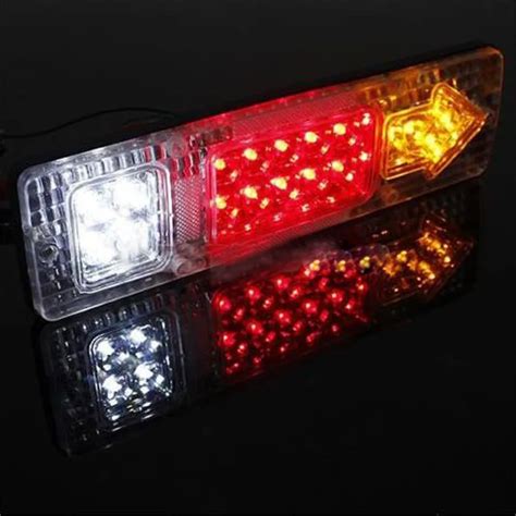 1PCS 12V 24V 19LEDS Waterproof Trailer Tail Lights LED Rear Turn Signal Truck Trailer Lorry Stop ...