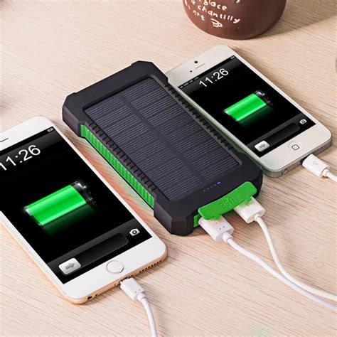 Top Sell Solar Power Bank Waterproof 20000mAh Solar Charger 2 USB Ports ...