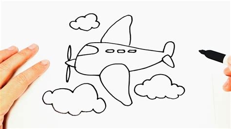 Como dibujar un Avión muy Fácil Paso a Paso - YouTube