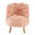 Kids Pink Faux Fur Chair - BrandAlley