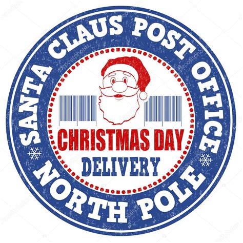 Santa Claus post office stamp — Stock Vector © roxanabalint #59176725