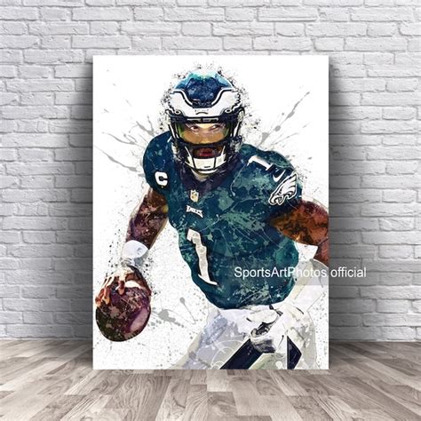 Jalen Hurts Poster Philadelphia Eagles Canvas Wrap Wall Art - Etsy