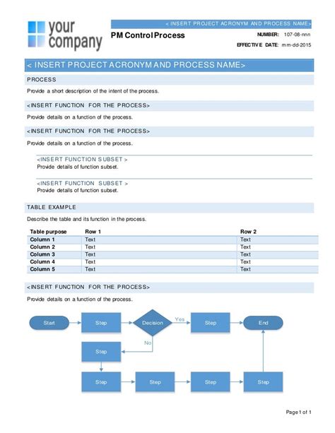 Process documentation template julie bozzi Oregon