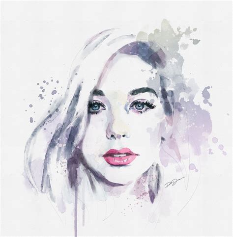 "Amanda S." | Robert Dean, 2016 - Watercolor, acrylic, and ink on paper. Amanda Steele model ...