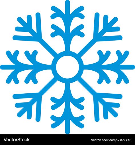 Blue snowflake Royalty Free Vector Image - VectorStock