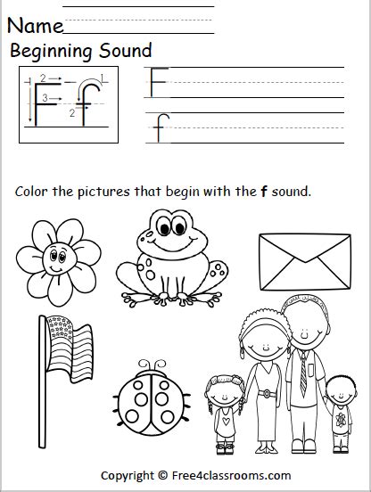 Letter F Worksheets Printable