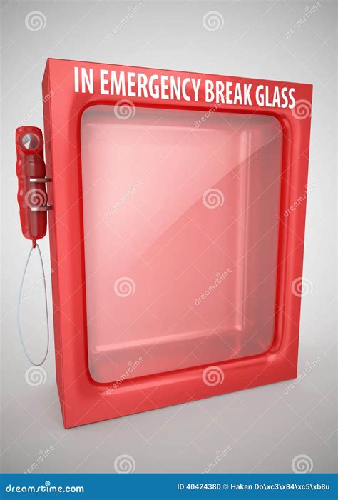 In emergency break glass stock illustration. Illustration of container - 40424380