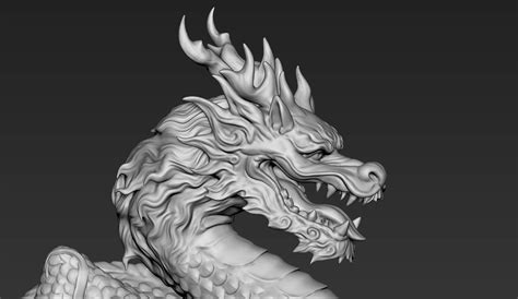 Dragon Sculpture 2 - 3D Model by grihaos001