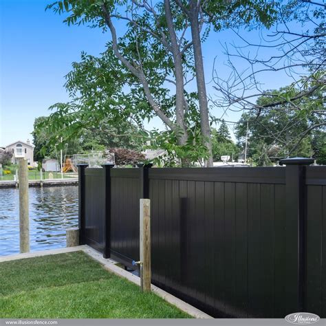 Black PVC Vinyl Privacy Fencing Panels | Illusions Fence