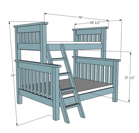 Simple Bunk Bed Plans (Twin over Full) | Ana White