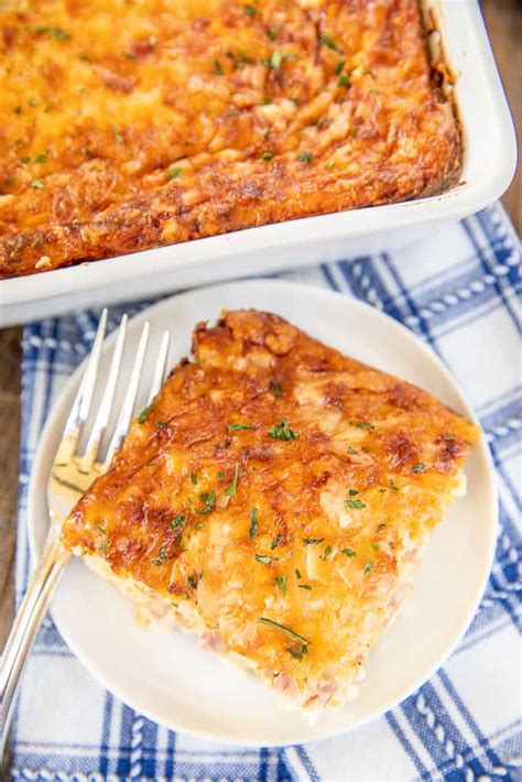 Ham & Cheese Hash Brown Breakfast Casserole - Plain Chicken