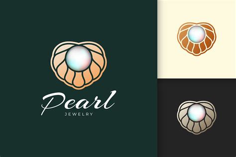 Luxury and classy pearl logo with shell represent jewelry and gem 3437854 Vector Art at Vecteezy