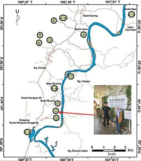 The simplified version of Lenggong Valley geotourism map | Download Scientific Diagram