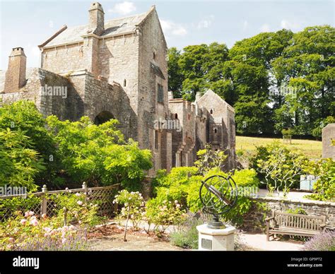 Compton Castle and the garden in Devon Stock Photo - Alamy