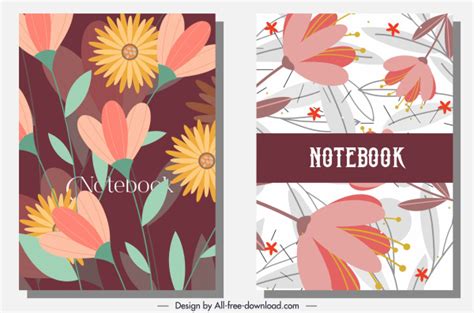 Notebook cover page design vectors free download 8,587 editable .ai ...