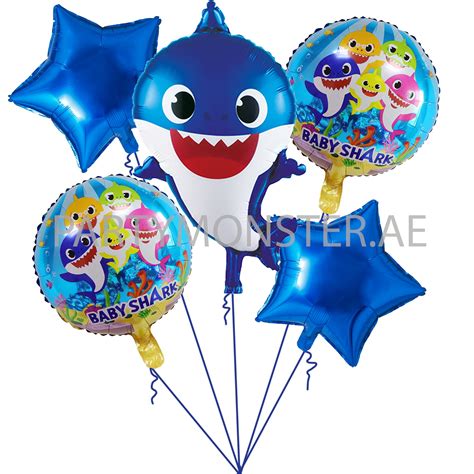 Baby Shark foil balloons bouquet– PartyMonster.ae