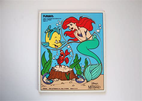 The Little Mermaid Vintage Puzzle Playskool Puzzle Wood | Etsy | The little mermaid, Vintage ...