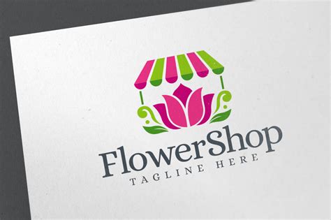 Flower Shop Logo Template | Creative Logo Templates ~ Creative Market