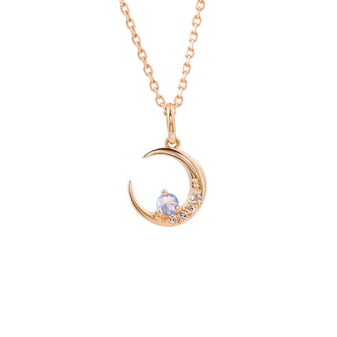 Crescent Moon Moonstone Necklace - Nina – Sunday Island Jewelry